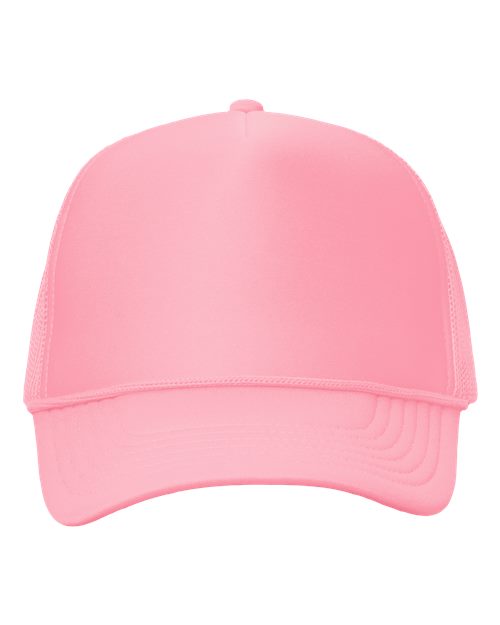Foam Mesh-Back Trucker Cap - Pink Front