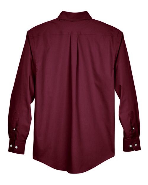 Men's Crown Collection® Broadcloth Woven Dress Shirt - Burgundy Back