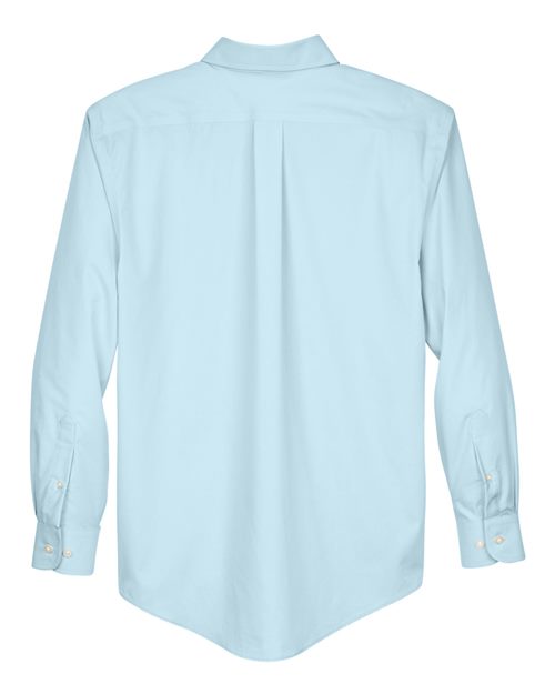 Men's Crown Collection® Broadcloth Woven Dress Shirt - Crystal Blue Back