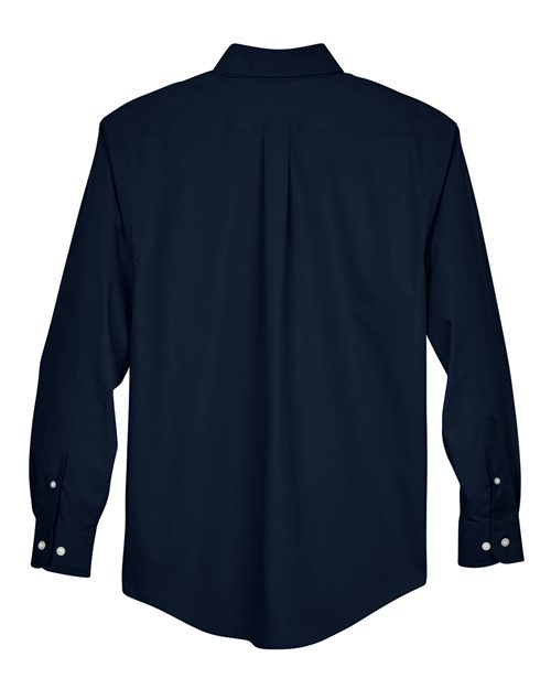 Men's Crown Collection® Broadcloth Woven Dress Shirt - Navy Back