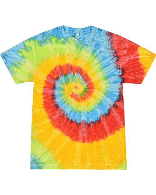 Unisex Multi-Color Tie-Dyed T-Shirt - Pastel Neon Front