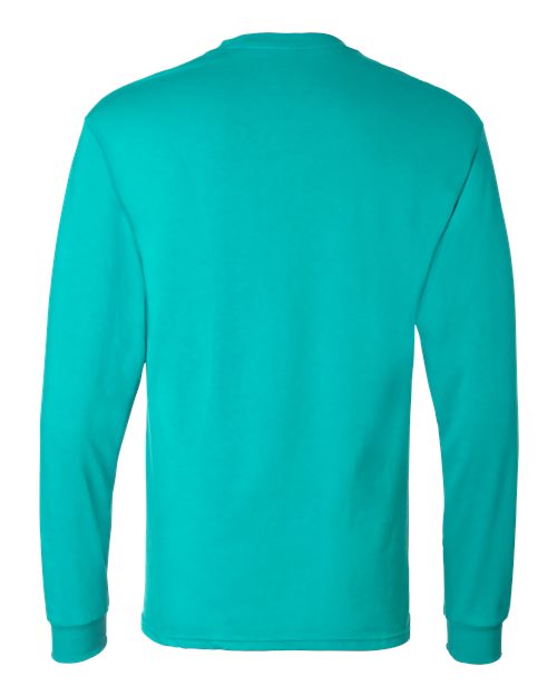 Essential-T Long Sleeve T-Shirt - Athletic Teal Back