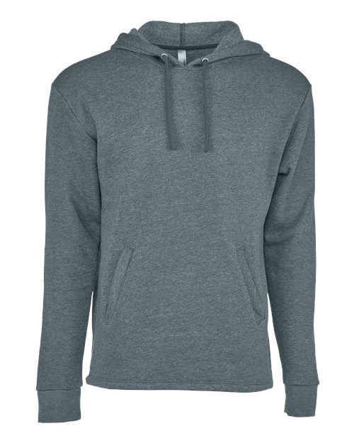 Unisex Malibu Welt Pocket Hoodie Sweatshirt - Heather Slate Blue Front