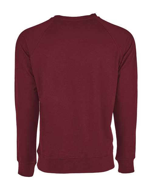 Unisex Laguna Raglan Crewneck Sweatshirt - Cardinal Back