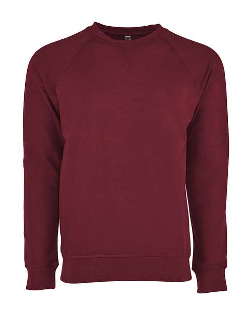 Unisex Laguna Raglan Crewneck Sweatshirt - Cardinal Front