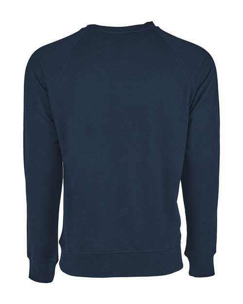Unisex Laguna Raglan Crewneck Sweatshirt - Cool Blue Back