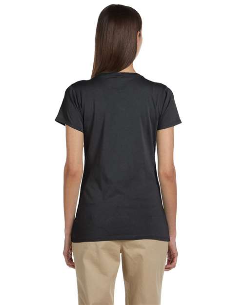 Women's Classic V-Neck T-Shirt - Charcoal Back