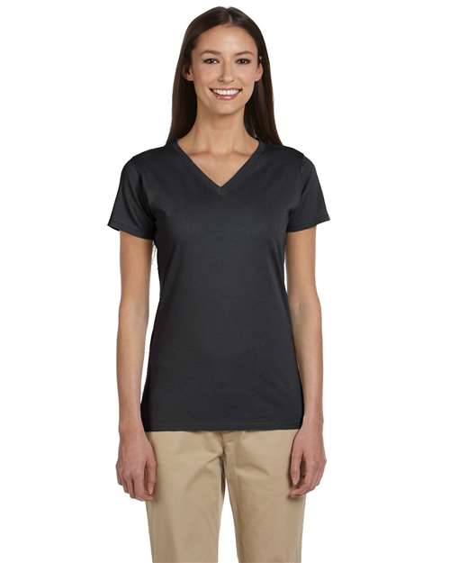 Women's Classic V-Neck T-Shirt - Charcoal Front