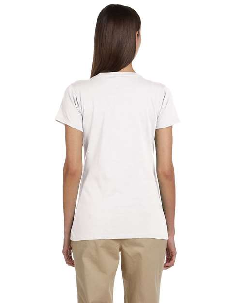 Women's Classic V-Neck T-Shirt - White Back