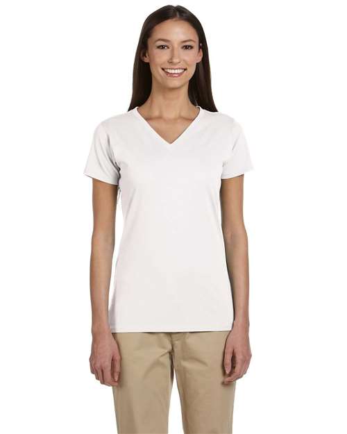 Women's Classic V-Neck T-Shirt - White Front