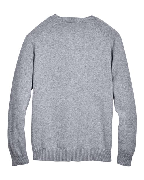 Men's V-Neck Sweater - Grey Heather Back