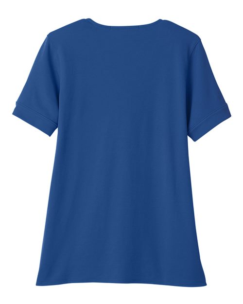 Women's CrownLux Performance® Plaited Rolled Sleeve Shirt - True Royal Back