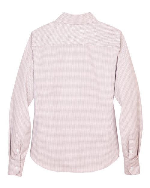 Devon & Jones Women's Crown Collection® Micro Tattersall Woven Dress Shirt - Back