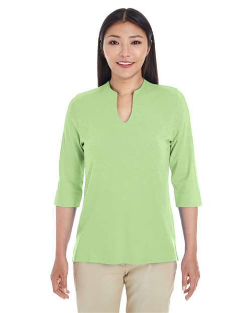 Devon & Jones Women's Perfect Fit™ Tailored Open Neckline Top - Model Front