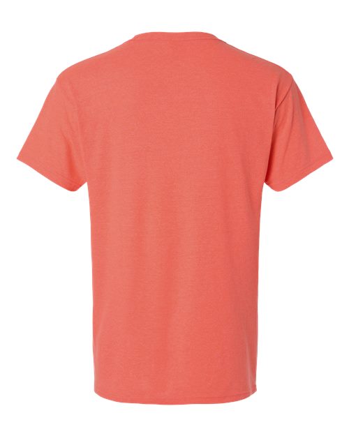 Men's Gold Soft Touch T-Shirt - Heather Coral Back