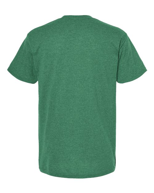 Men's Gold Soft Touch T-Shirt - Heather Kelly Green Back
