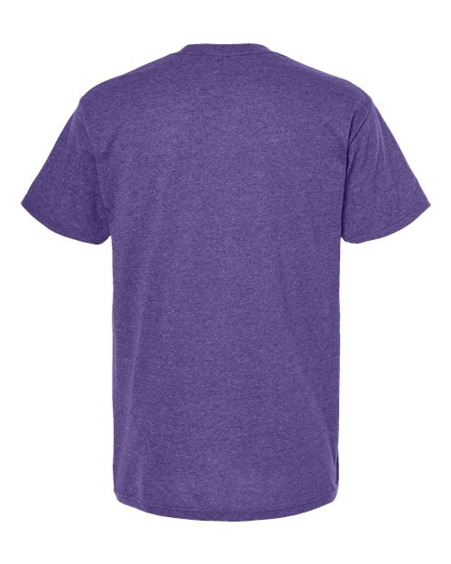 Men's Gold Soft Touch T-Shirt - Heather Purple Back