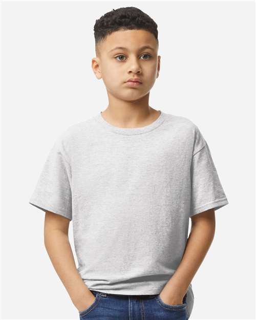 Gildan Youth Light Cotton T-Shirt - Model Front