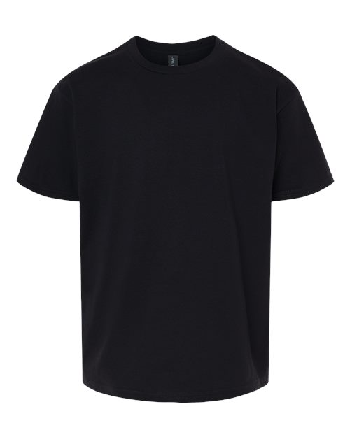 Gildan Youth Light Cotton T-Shirt - Black Front