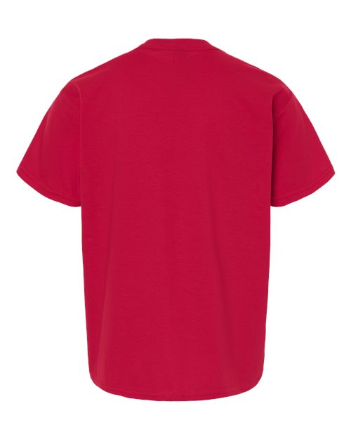 Youth Light Cotton T-Shirt - Cherry Red Back