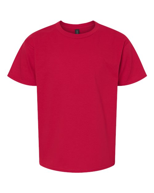 Youth Light Cotton T-Shirt - Cherry Red Front