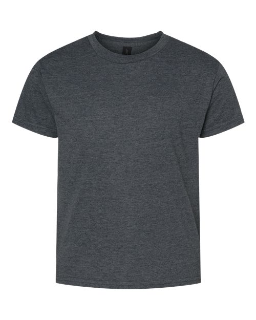 Youth Light Cotton T-Shirt - Dark Heather Front