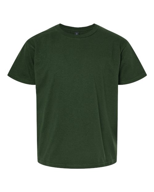Youth Light Cotton T-Shirt - Forest Green Front