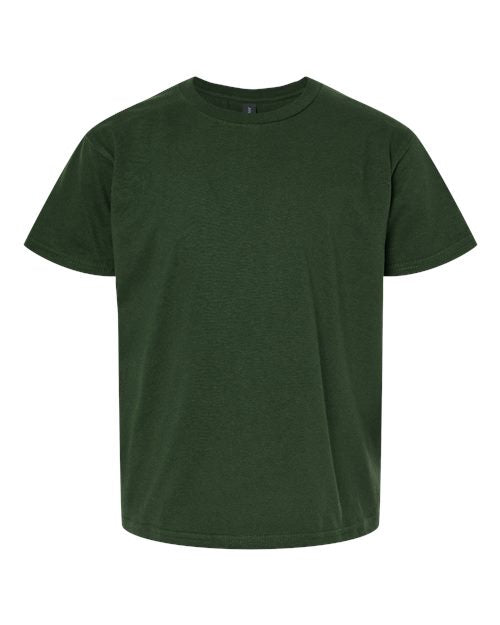 Gildan Youth Light Cotton T-Shirt - Forest Green Front