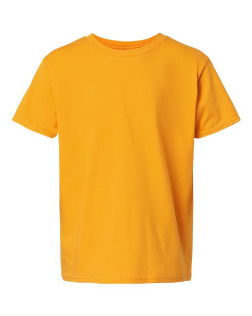 Gildan Youth Light Cotton T-Shirt - Gold Front