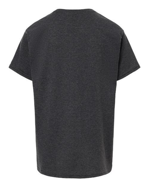 Youth Light Cotton T-Shirt - Heather Dark Grey Back