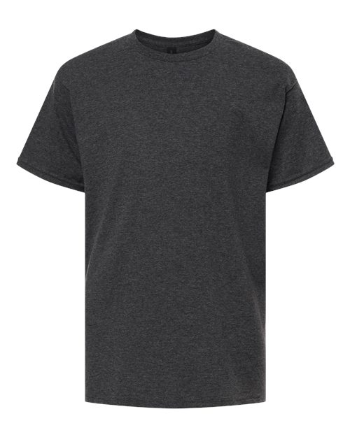 Youth Light Cotton T-Shirt - Heather Dark Grey Front