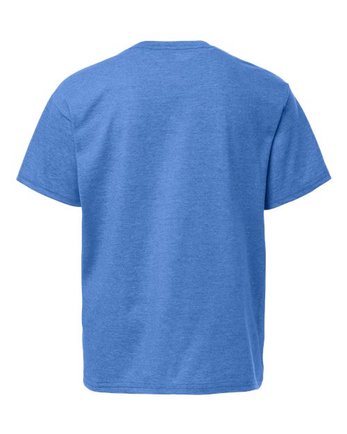 Youth Light Cotton T-Shirt - Heather Royal Back