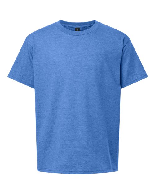 Youth Light Cotton T-Shirt - Heather Royal Front