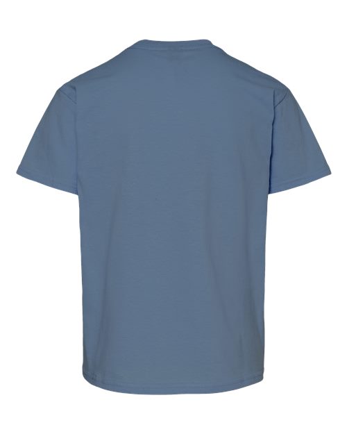 Youth Light Cotton T-Shirt - Indigo Blue Back