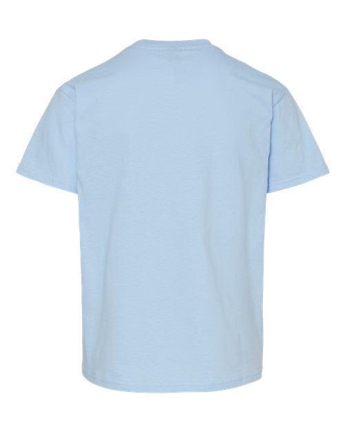 Youth Light Cotton T-Shirt - Light Blue Back