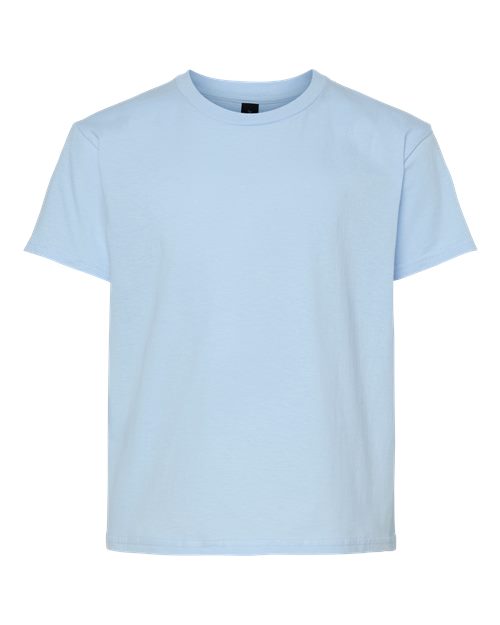 Youth Light Cotton T-Shirt - Light Blue Front