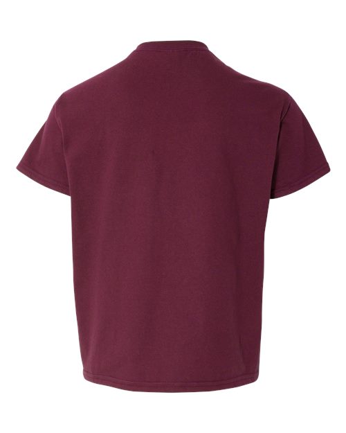 Youth Light Cotton T-Shirt - Maroon Back