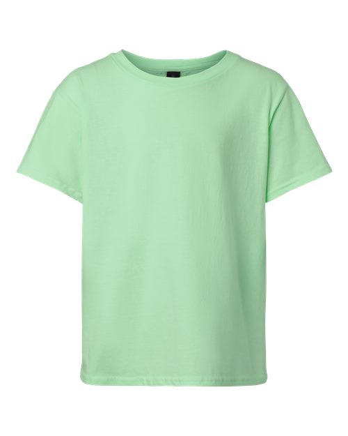 Gildan Youth Light Cotton T-Shirt - Mint Green Front