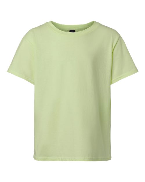 Youth Light Cotton T-Shirt - Pistachio Front