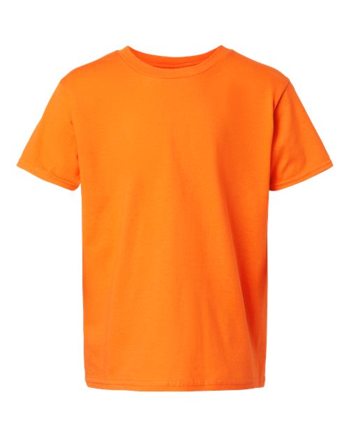 Youth Light Cotton T-Shirt - Safety Orange Front