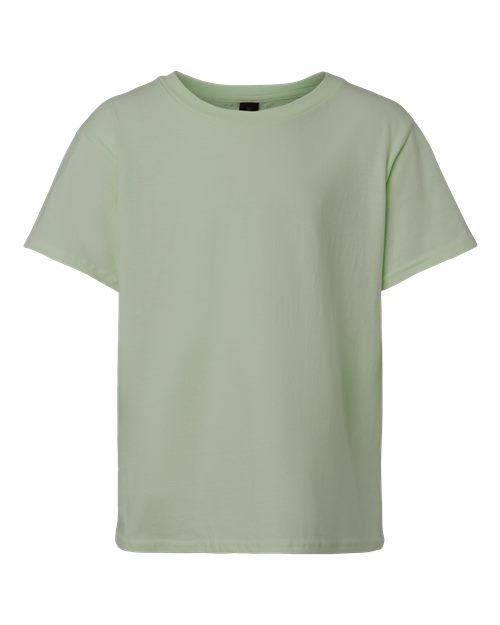 Gildan Youth Light Cotton T-Shirt - Sage Front