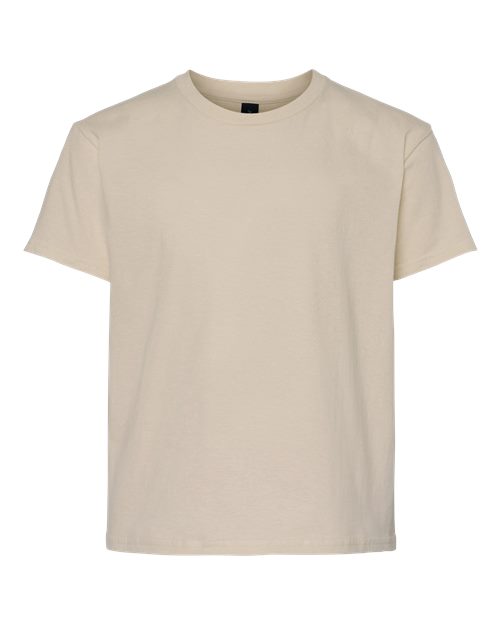 Gildan Youth Light Cotton T-Shirt - Sand Front