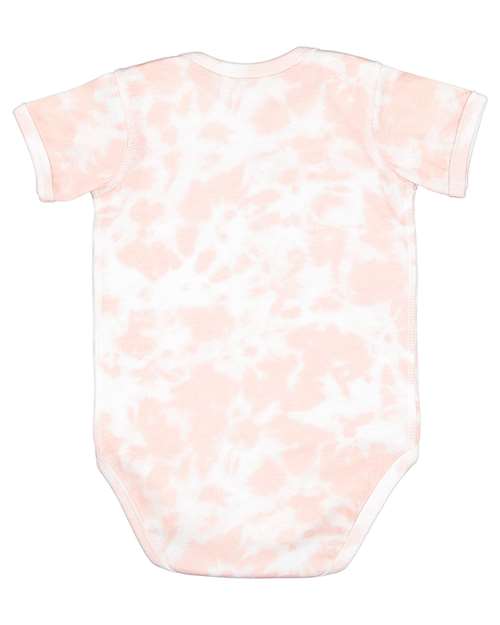Infant Fine Jersey Bodysuit - Extended Colors - Rose Tie Dye Back