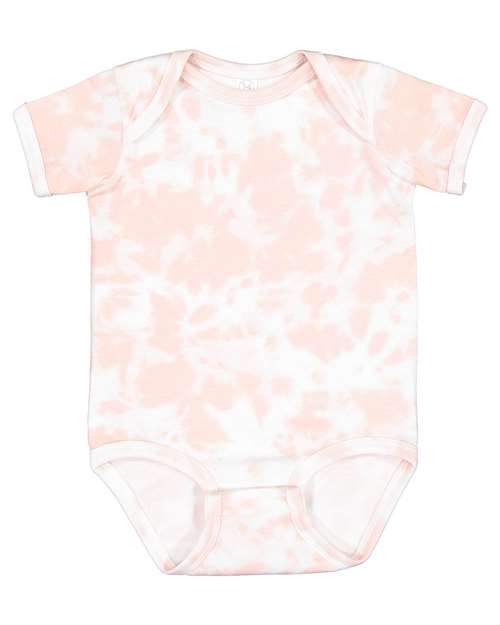 Infant Fine Jersey Bodysuit - Extended Colors - Rose Tie Dye Front