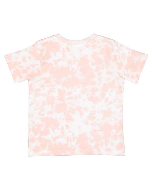 Toddler Fine Jersey Tee - Extended Colors - Rose Tie Dye Back