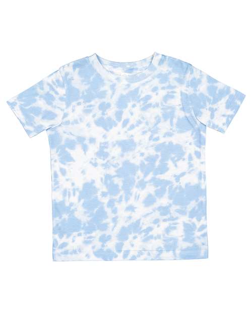 Toddler Fine Jersey Tee - Extended Colors - Sky Tie Dye Front