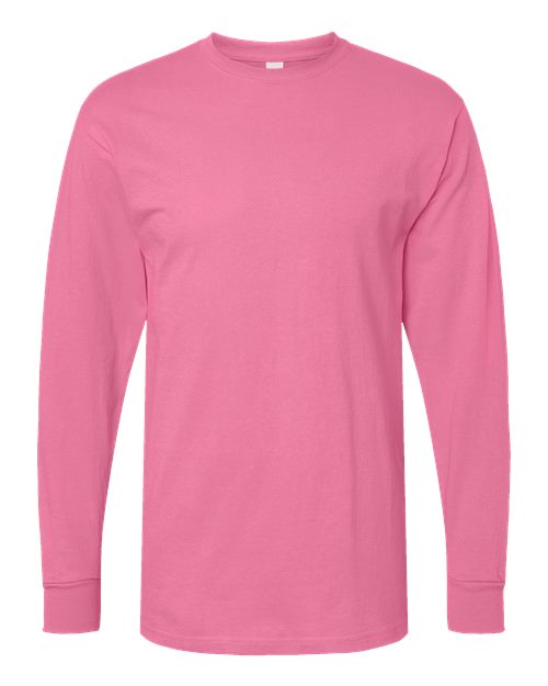 Unisex Gold Soft Touch Long Sleeve T-Shirt - Azalea Front