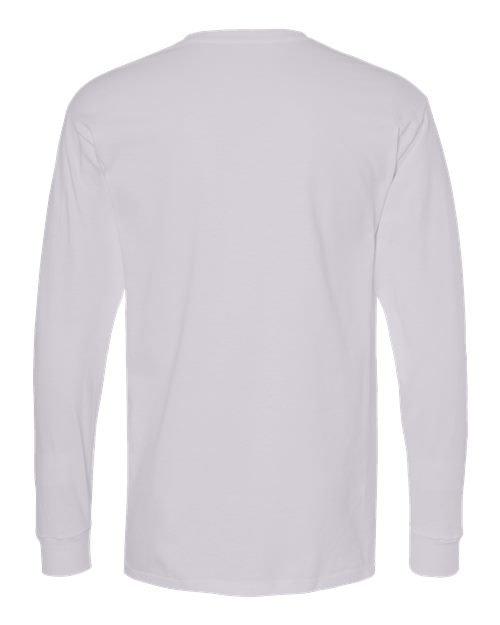Unisex Gold Soft Touch Long Sleeve T-Shirt - Silver Back