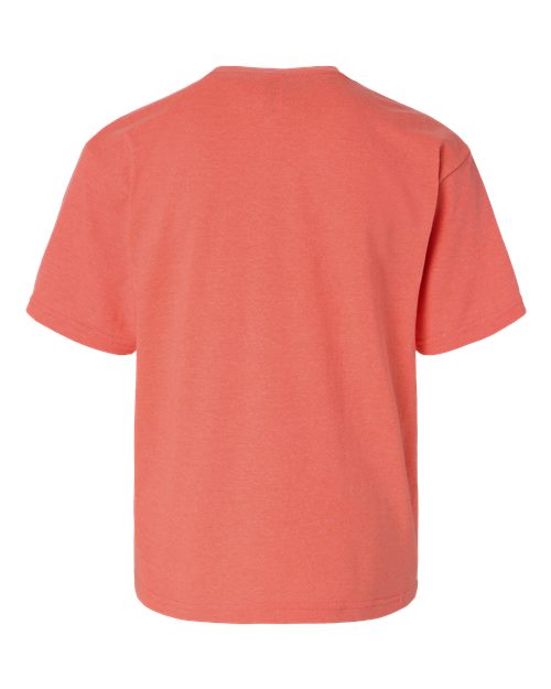 Youth Gold Soft Touch T-Shirt - Heather Coral Back