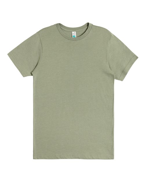 Deluxe CVC T-Shirt - Olive Heather Front